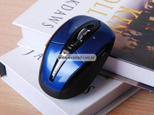 Mouse Newman Ergonônimo Wireless - Azul / Vermelho